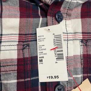 Place Red, black and white Flannel button down